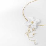 Fabric Summer Flower Κολιέ – Λευκό