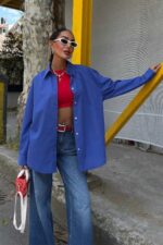Πουκάμισο Albus Μπλε Ρουά Oversized