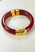 Βραχιόλι χειροπέδα καφέ