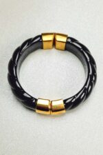 Βραχιόλι χειροπέδα μαύρο - Image 2