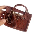 Καφέ Μικρό Τσαντάκι Μπρελόκ