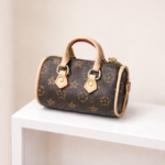 Mini Τσαντάκι Μπρελόκ καφέ