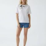 Μπλούζα  Pearlina Κοντομάνικη Άσπρη