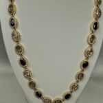 Ατσάλινο κολιέ με πέτρες