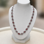 Ατσάλινο κολιέ με πέτρες